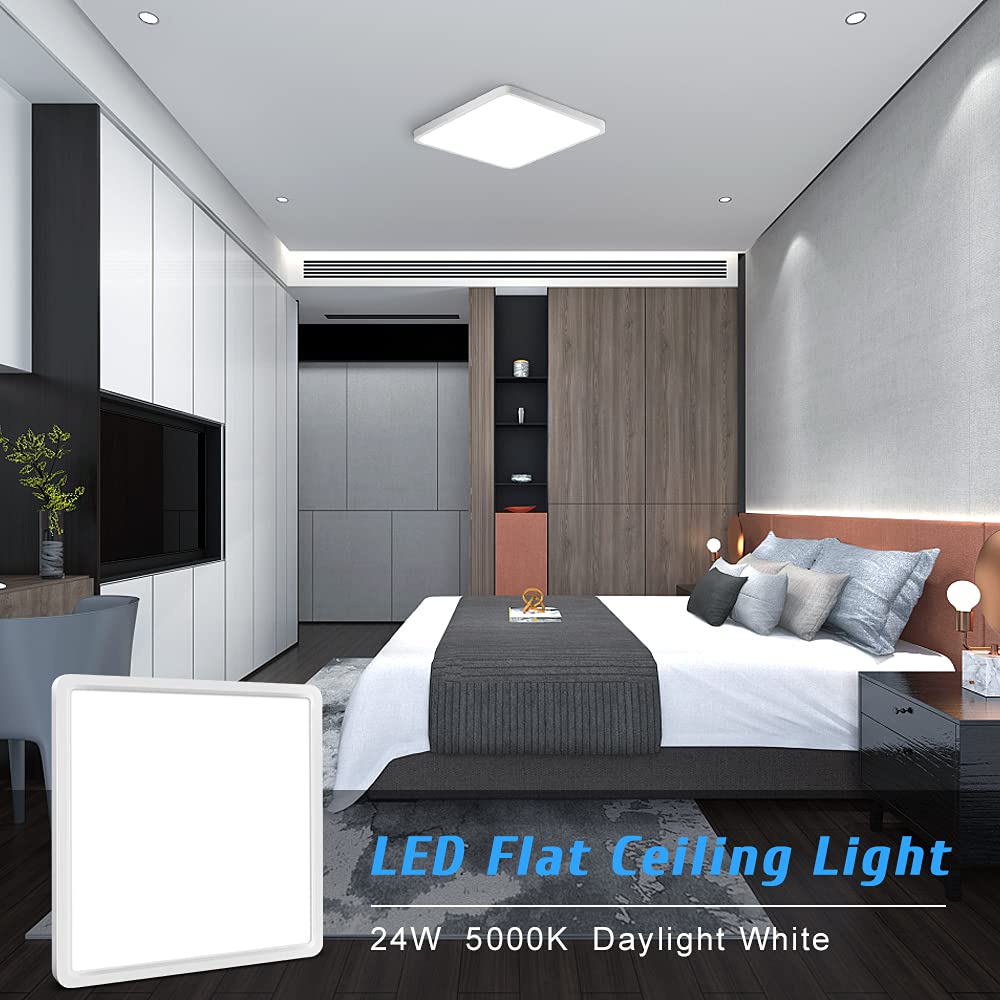 LAMPARA CUADRO BRILLANTE LED TECHO PANEL HOGAR RONDON - 5