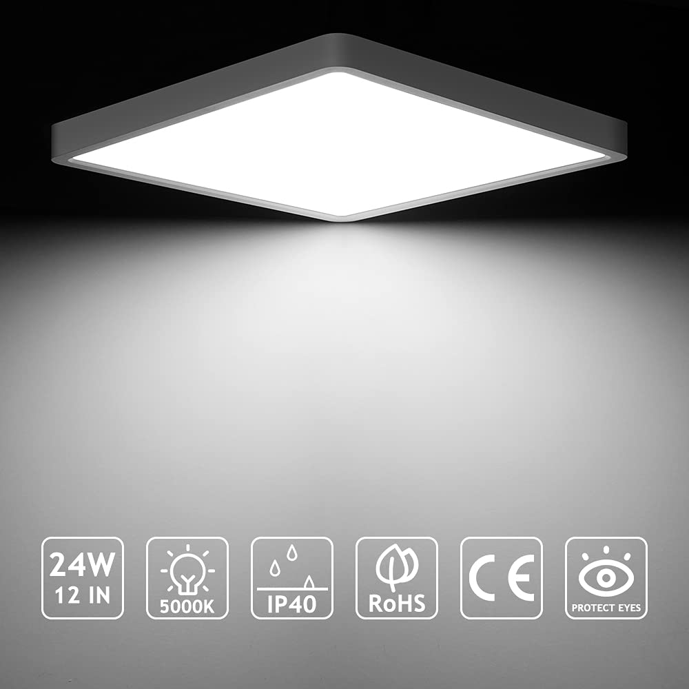 LAMPARA CUADRO BRILLANTE LED TECHO PANEL HOGAR RONDON - 6