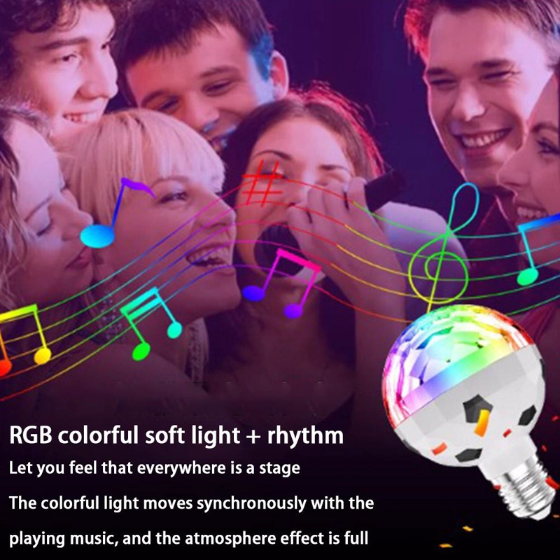 BOMBILLA LED GIRATORIA BOLA RGB COLORES FIESTAS RONDON - 2