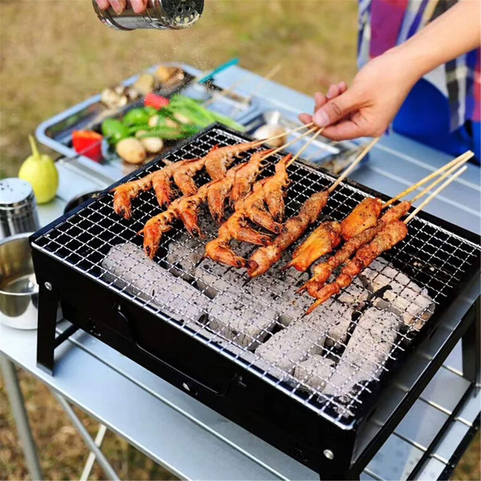 PARRILLERA BARBACOA ESTUFA PORTÁTIL CARBÓN CAMPING RONDON - 3