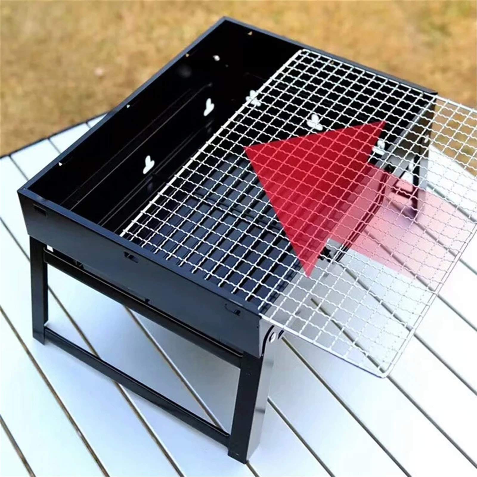 PARRILLERA BARBACOA ESTUFA PORTÁTIL CARBÓN CAMPING RONDON - 4