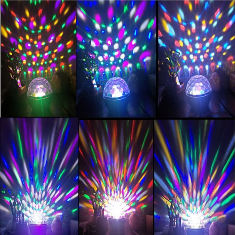 LÁMPARA NOCHE ESTRELLADA DJ COLOR LED FIESTA GIRANDO RONDON - 2