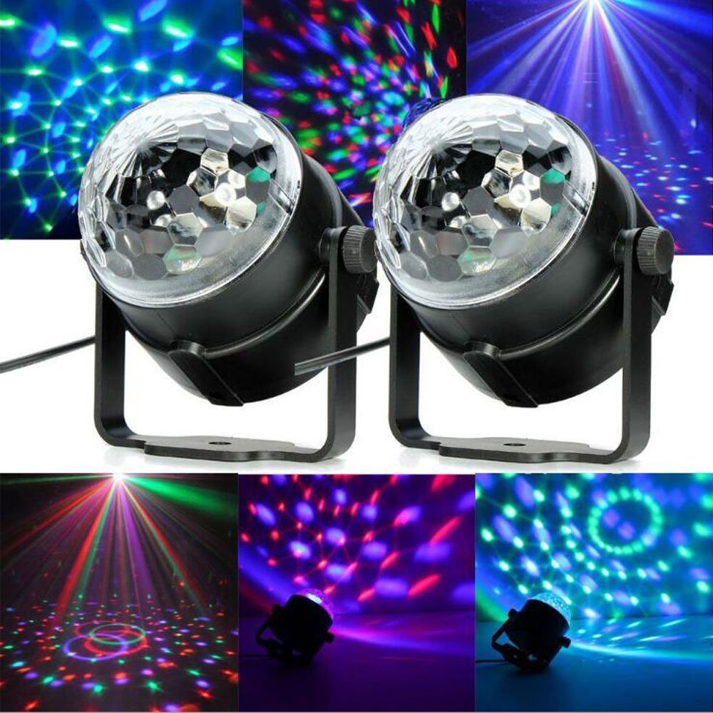 LÁMPARA NOCHE ESTRELLADA DJ COLOR LED FIESTA GIRANDO RONDON - 5