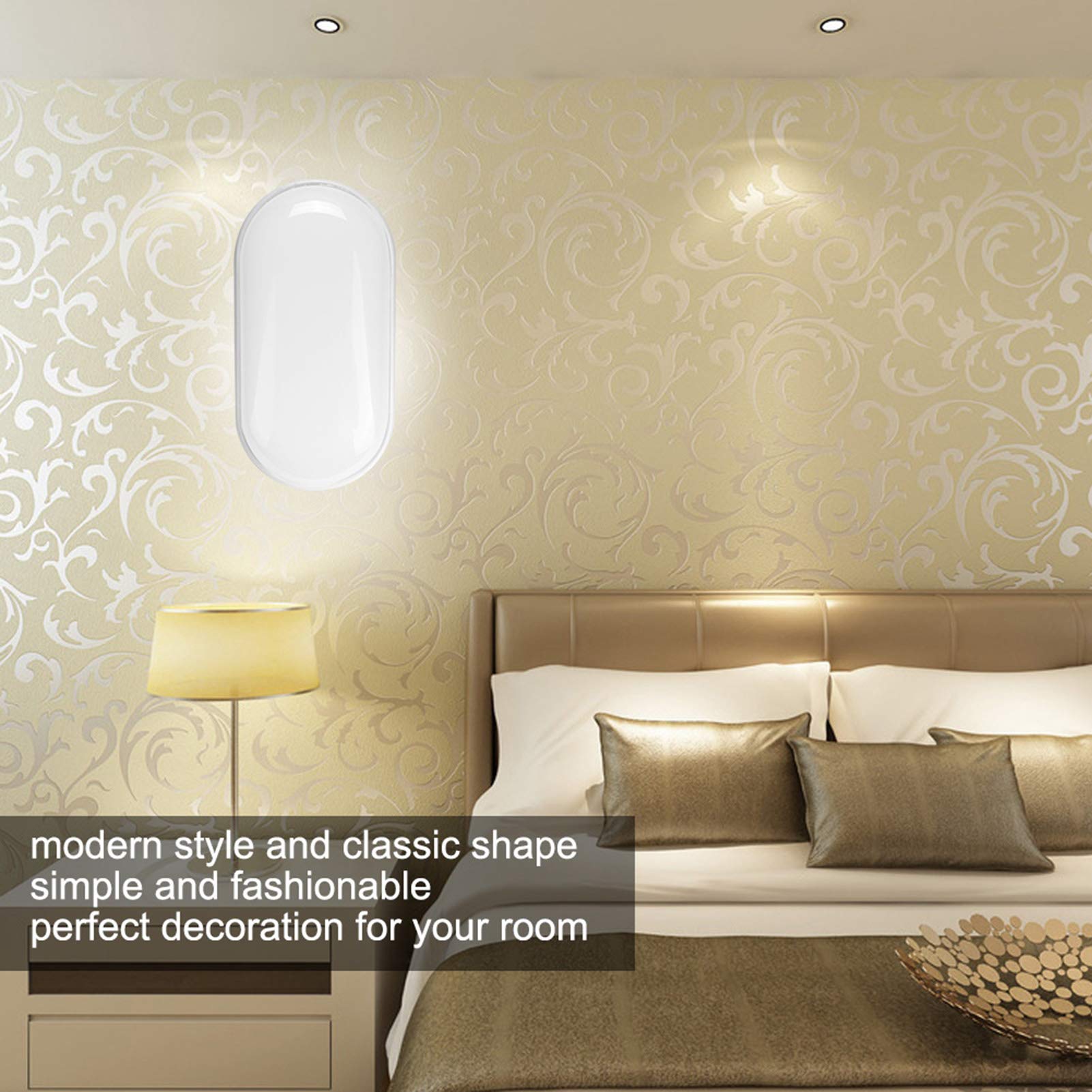 LÁMPARA LED PARED IMPERMEABLE BAÑO DORMITORIO HOGAR RONDON - 3