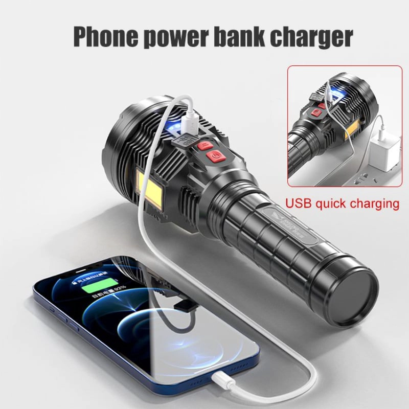 LINTERNA PORTÁTIL ULTRABRILLANTE LED RECARGABLE USB RONDON - 6