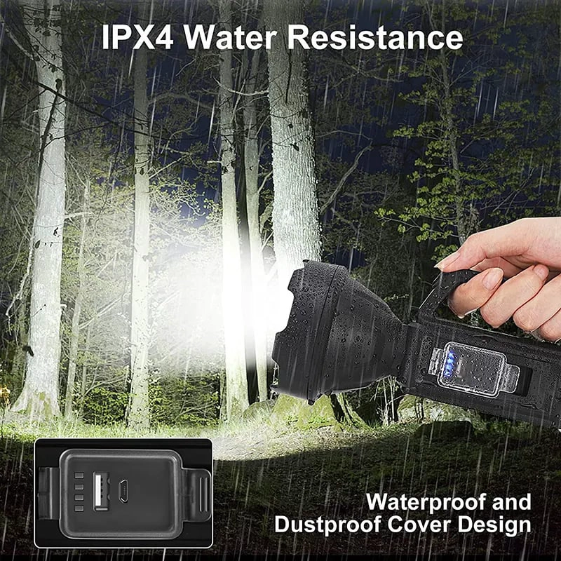 LINTERNA RECARGABLE LED USB SOLAR MANO CAMPING RONDON - 1