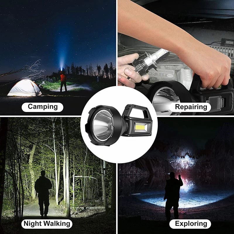 LINTERNA RECARGABLE LED USB SOLAR MANO CAMPING RONDON - 2