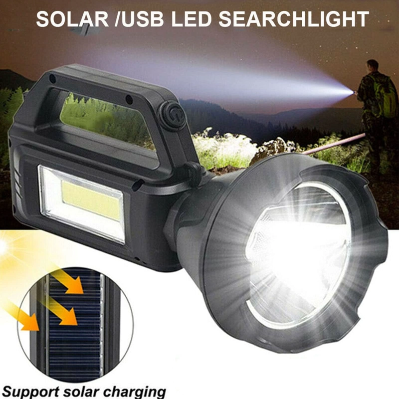 LINTERNA RECARGABLE LED USB SOLAR MANO CAMPING RONDON - 9