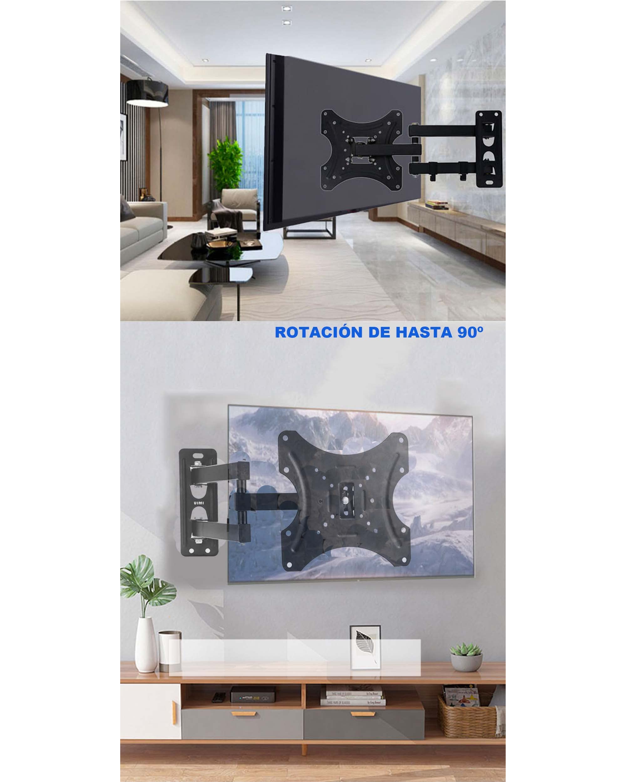 SOPORTE BRAZO TV LCD LED PANTALLA PLANA TELEVISOR RONDON - 6