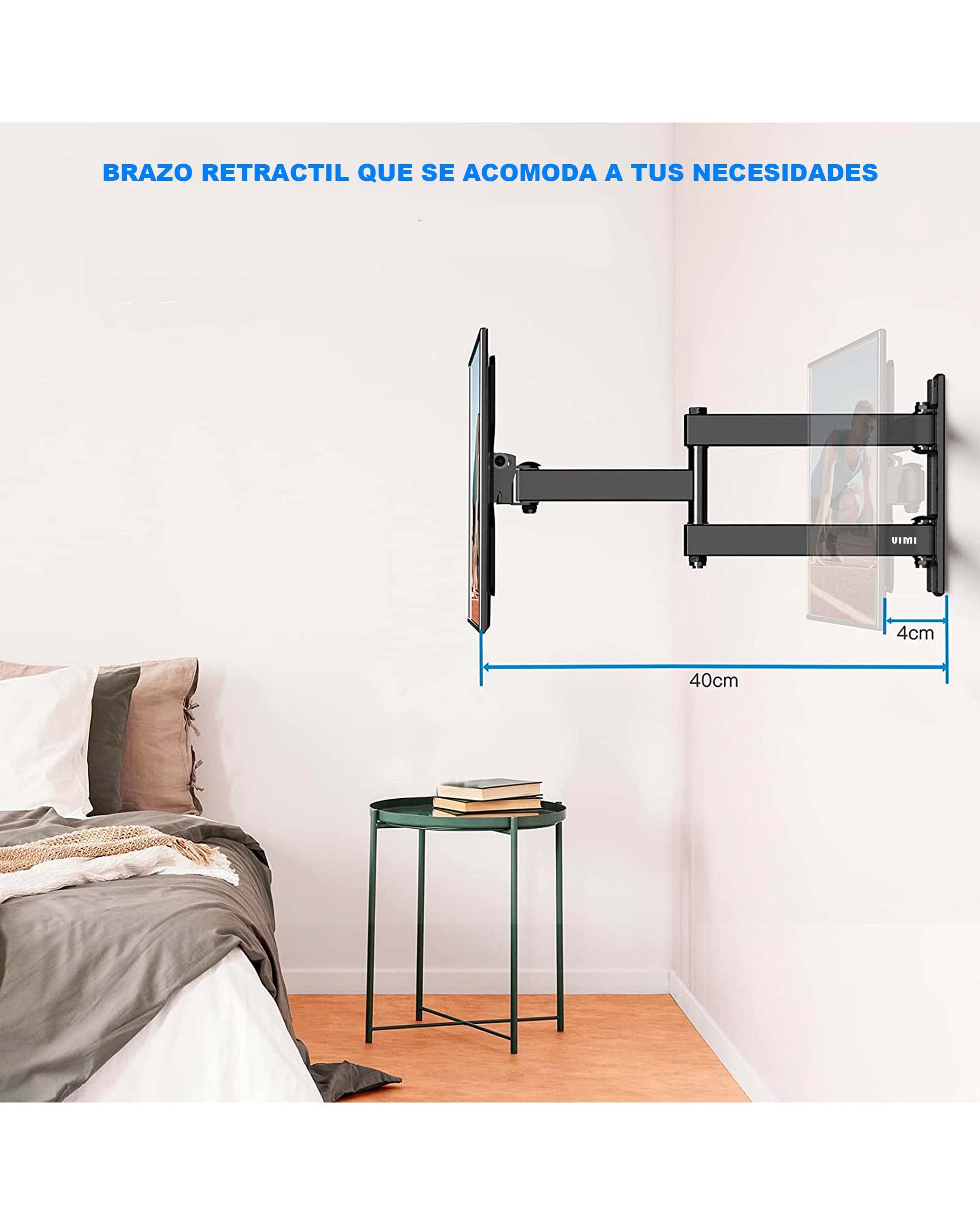 SOPORTE BRAZO TV LCD LED PANTALLA PLANA TELEVISOR RONDON - 7
