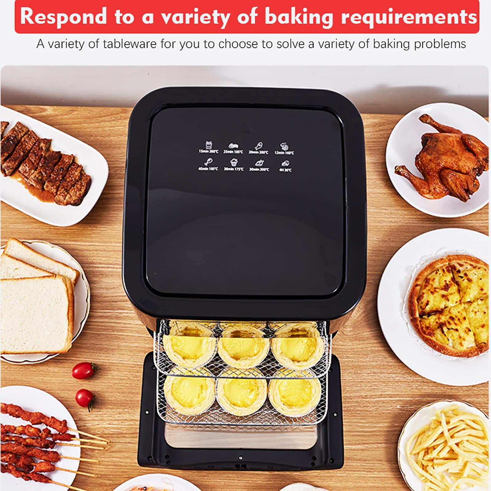 HORNO FREIDORA AIRE NUEVO MULTIFUNCIÓN INTELIGENTE COCINA RONDON - 5