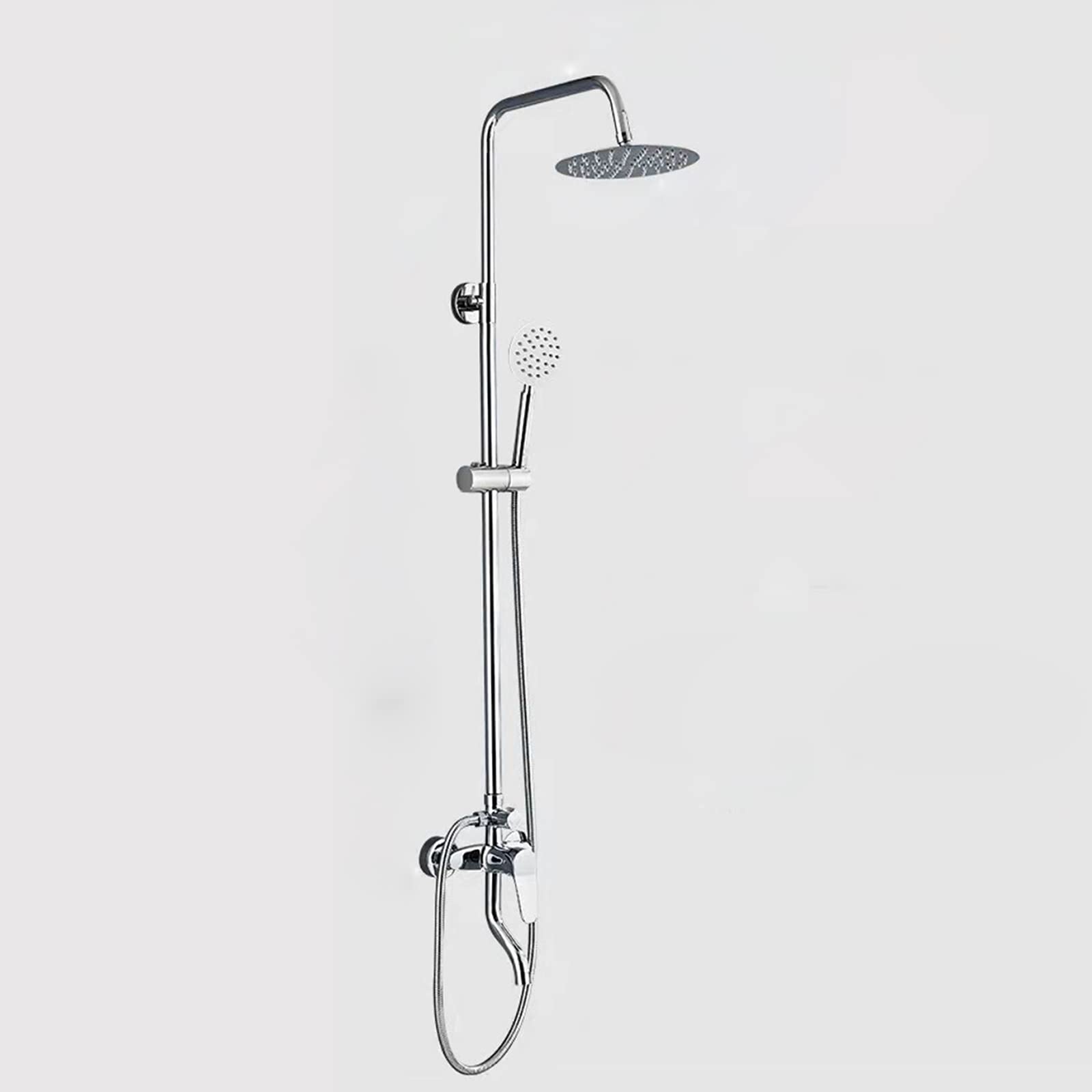 GRIFO DUCHA CABEZAL ROCIADOR MANO AJUSTABLE BOQUILLA RONDON - 8