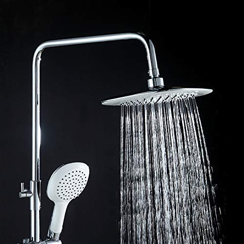 GRIFO DUCHA CABEZAL ROCIADOR MANO AJUSTABLE BOQUILLA RONDON - 9
