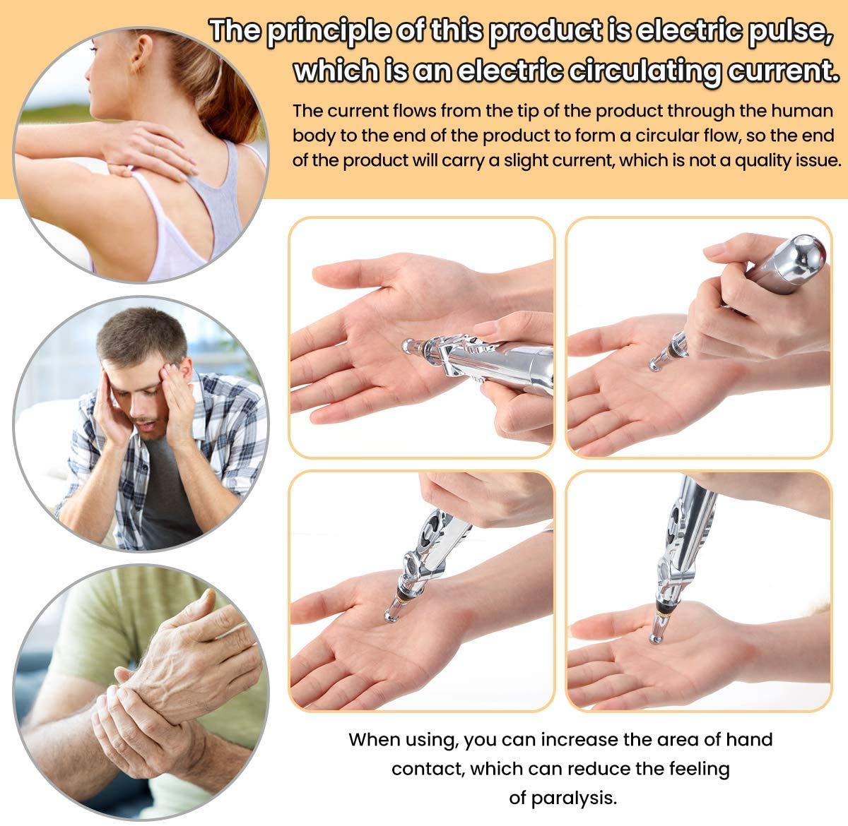 BOLÍGRAFO ACUPUNTURA ELÉCTRICO TERAPIA MUSCULAR RONDON - 5