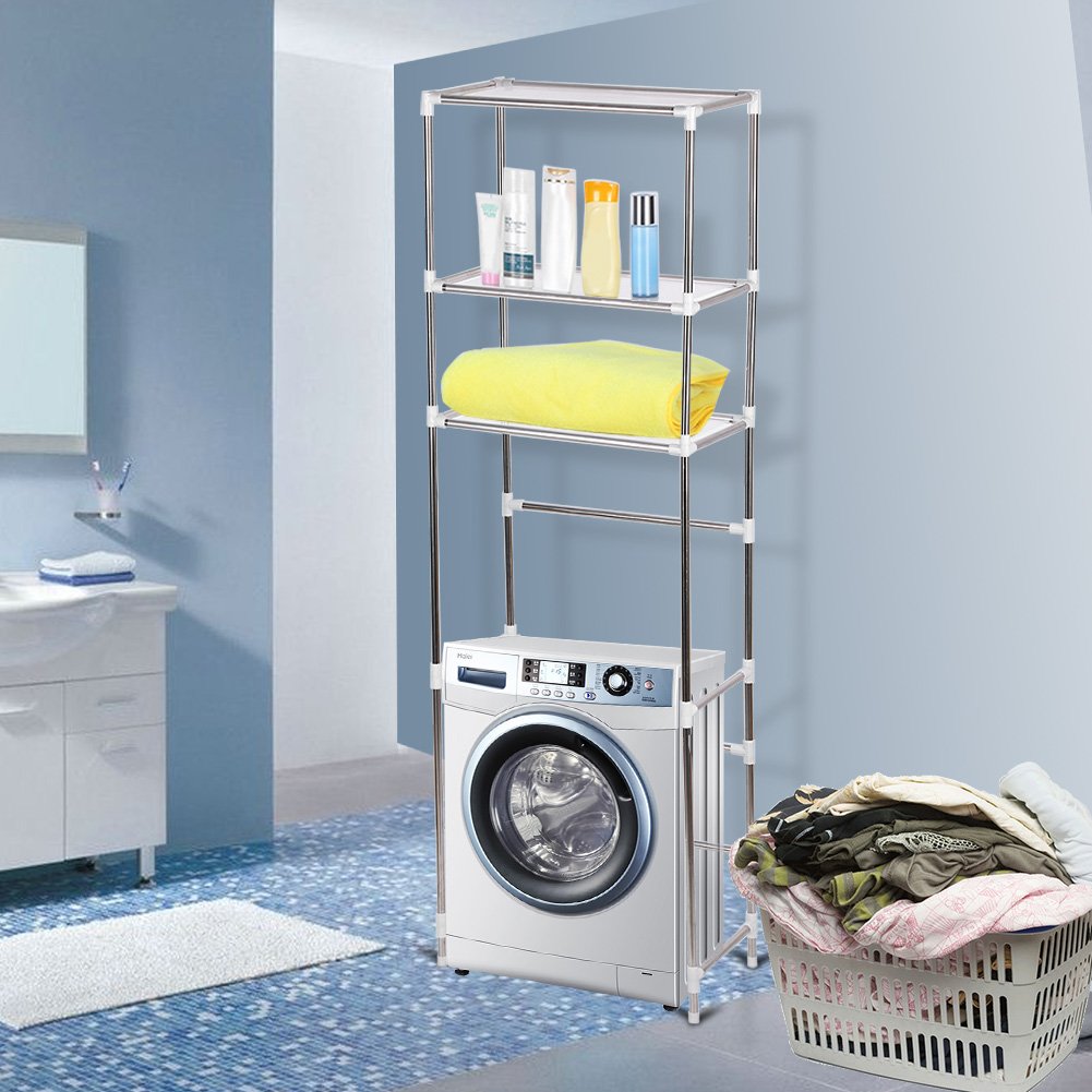 ESTANTE INODORO LAVADORA BAÑO ORGANIZADOR SOPORTE RONDON - 4