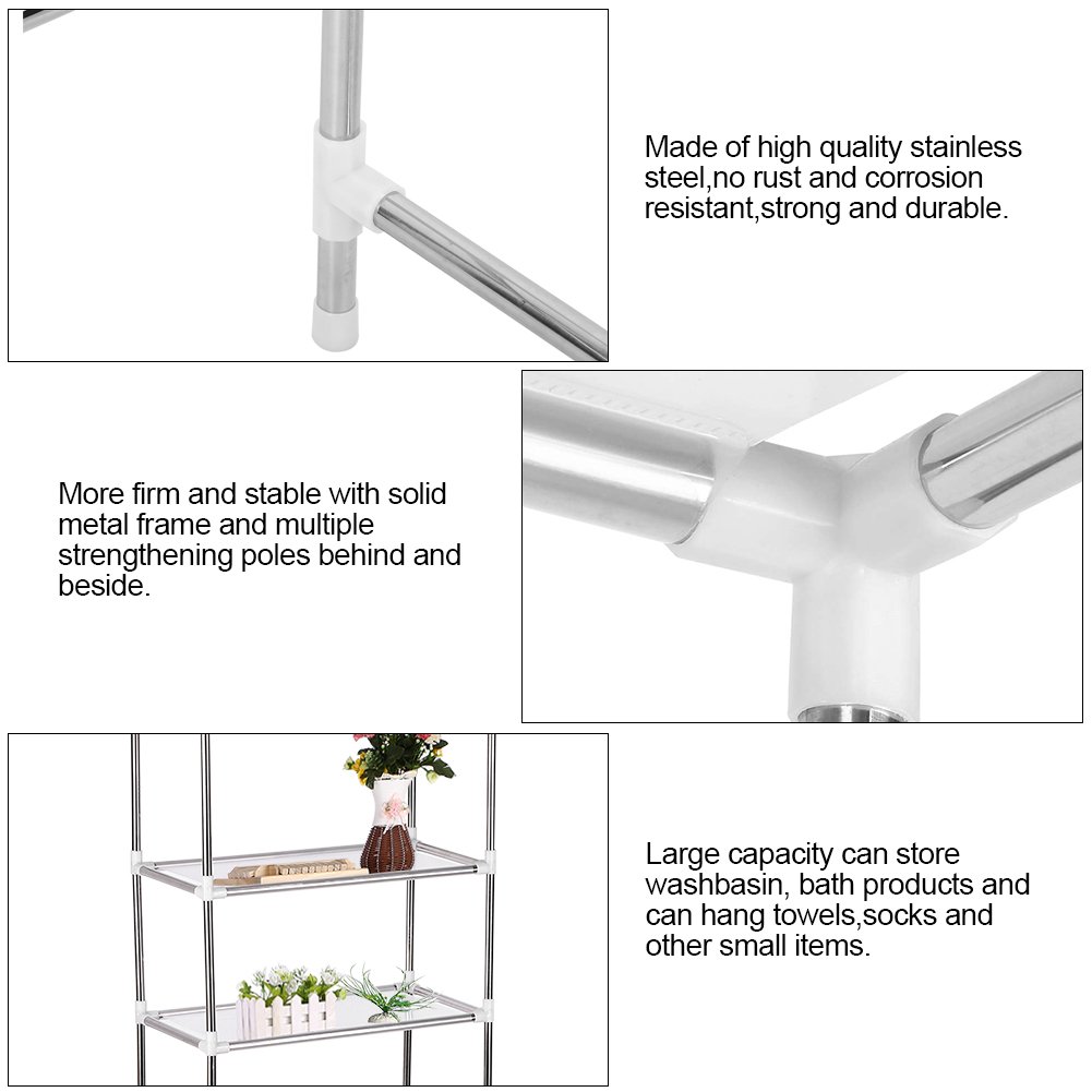 ESTANTE INODORO LAVADORA BAÑO ORGANIZADOR SOPORTE RONDON - 5