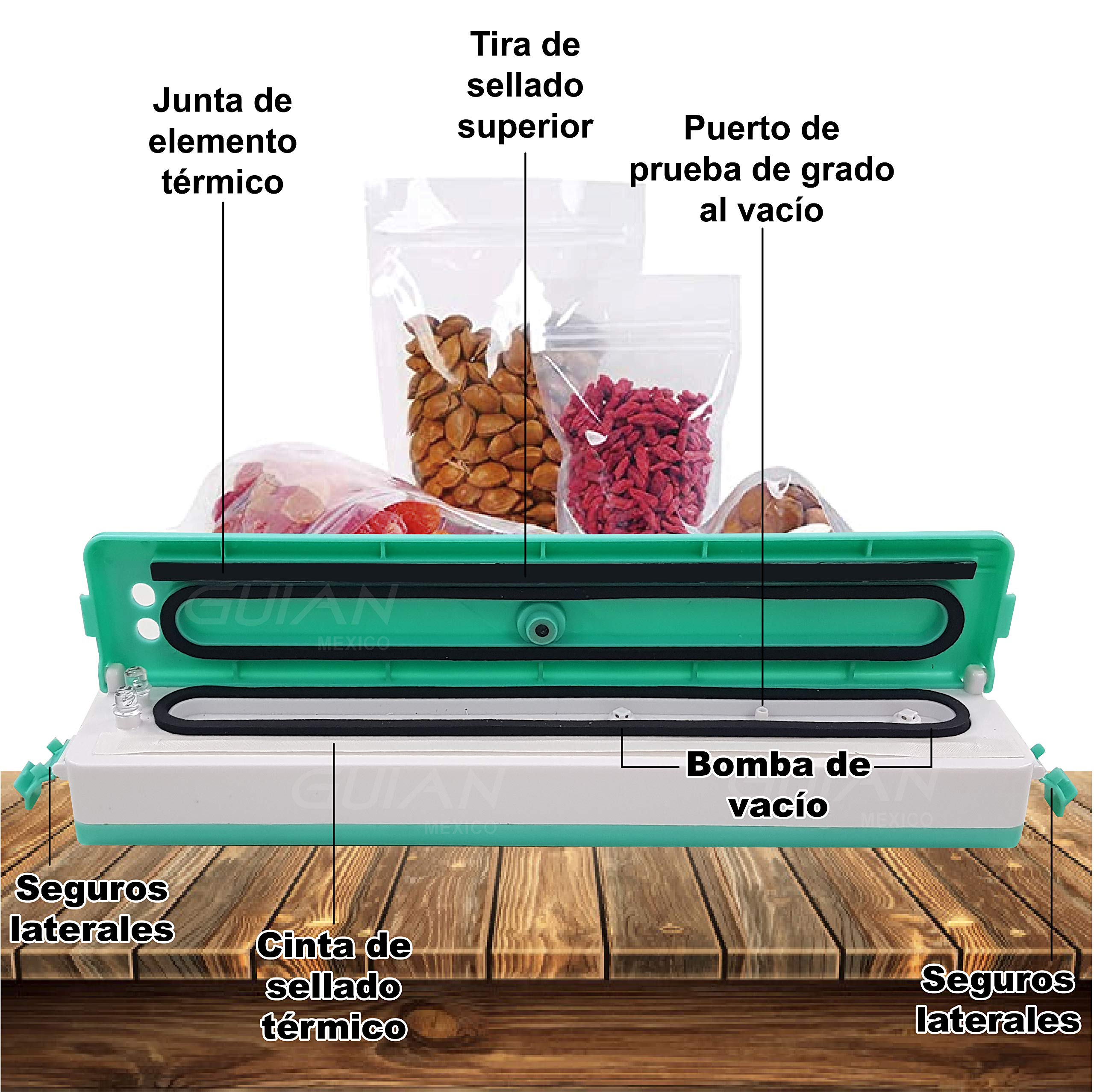 SELLADOR VACÍO ALIMENTOS SECOS HÚMEDOS CONSERVAR RONDON - 6
