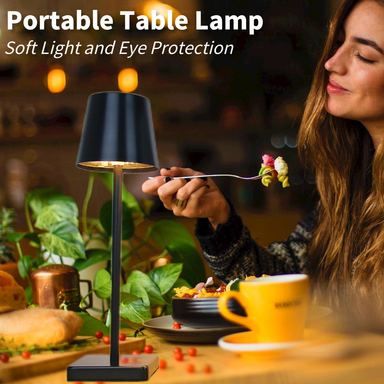 LÁMPARA MESA TÁCTIL LED INALÁMBRICA USB LUZ NOCHE RONDON - 3