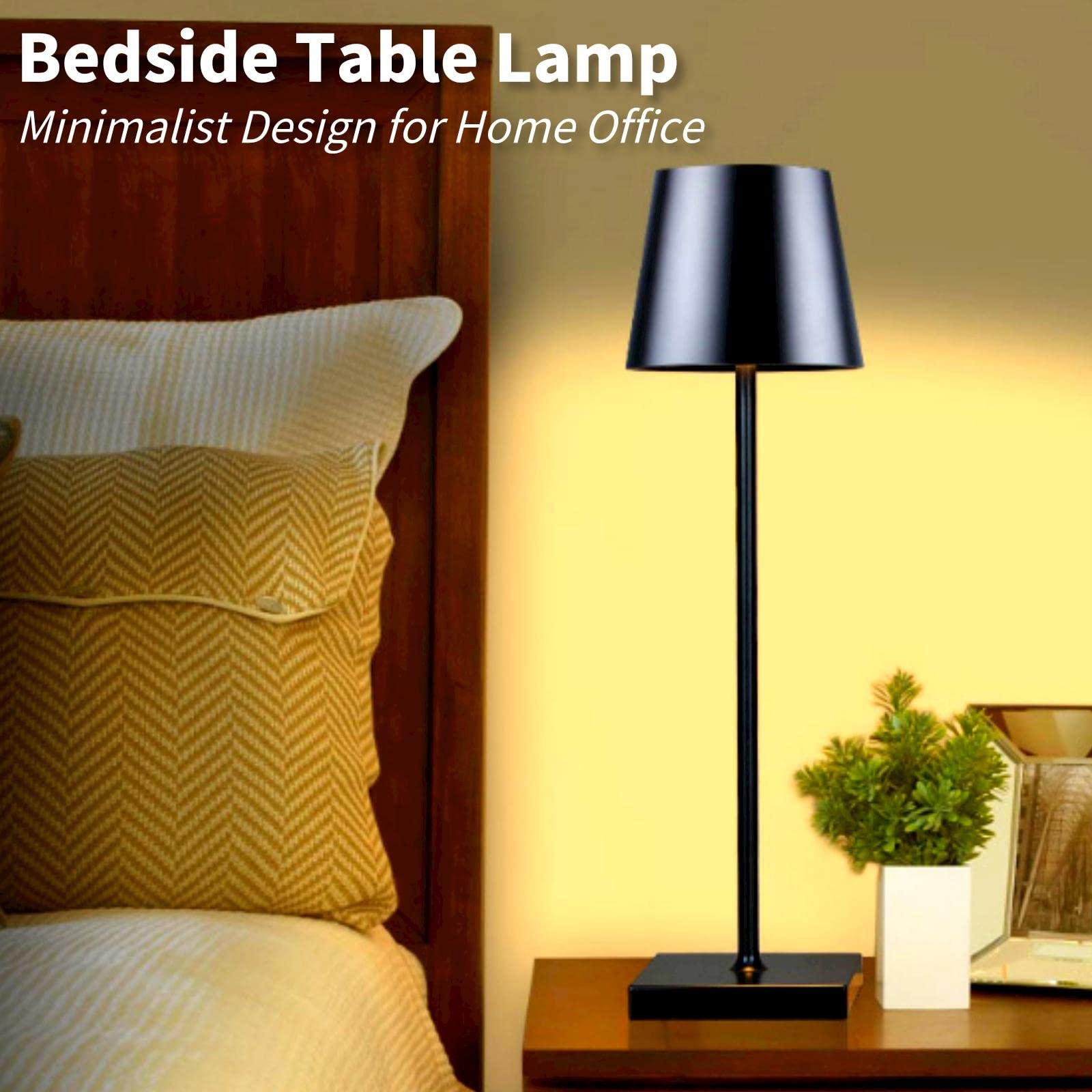 LÁMPARA MESA TÁCTIL LED INALÁMBRICA USB LUZ NOCHE RONDON - 5