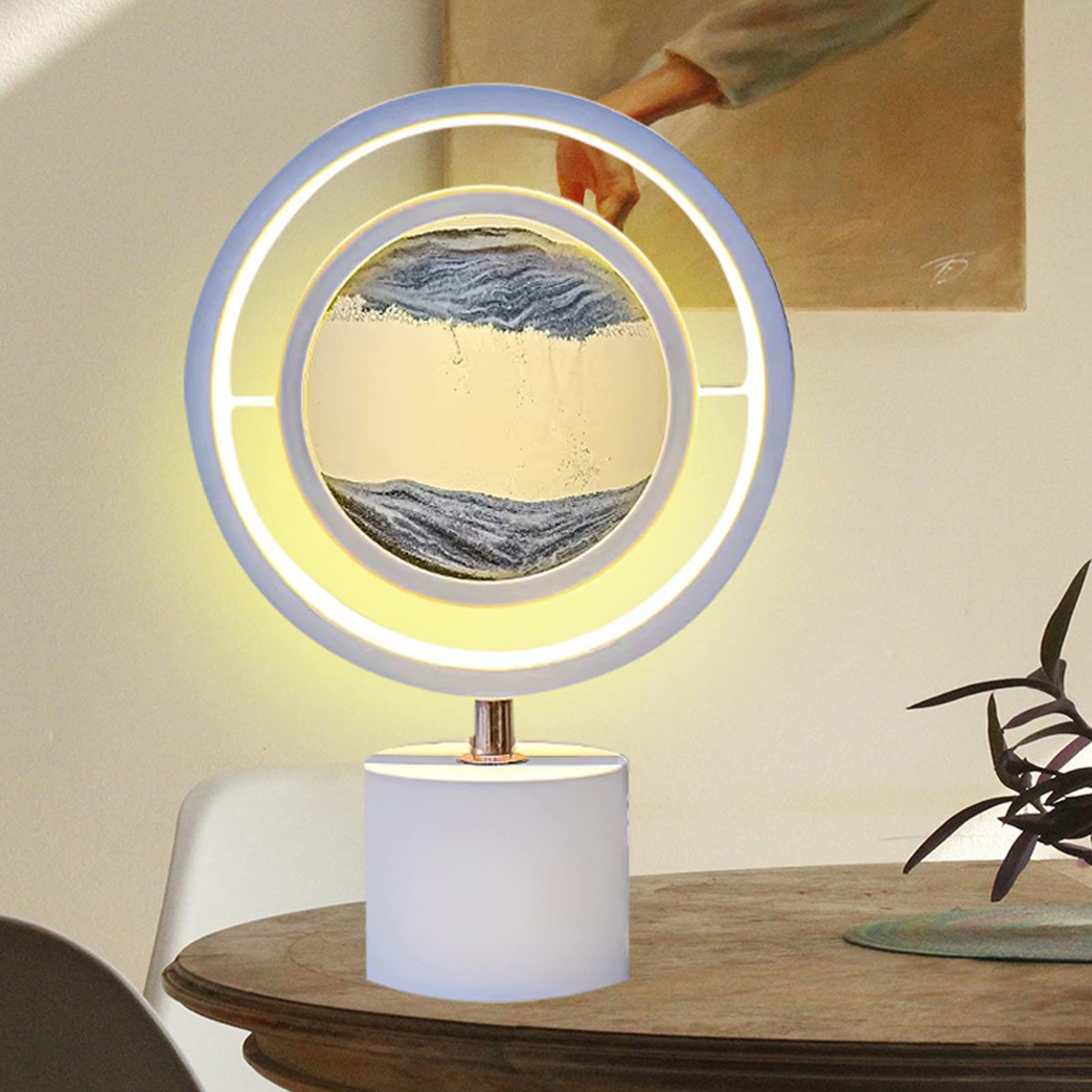 LÁMPARA MESA ARTE MÓVIL COLORES RELOJ HOGAR OFICINA RONDON - 3