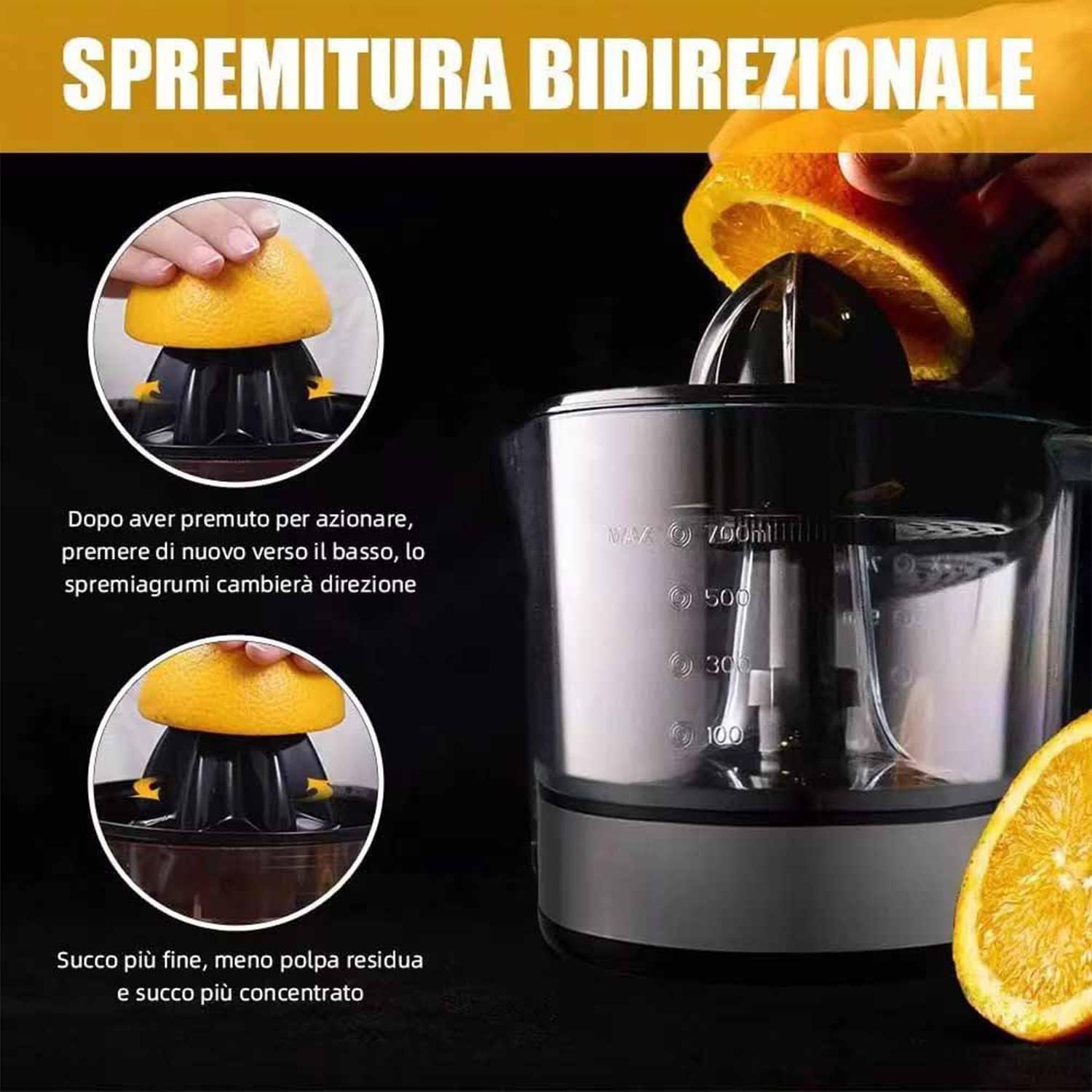 EXPRIMIDORA ELÉCTRICA CÍTRICOS NARANJA GIRO COCINA RONDON - 5