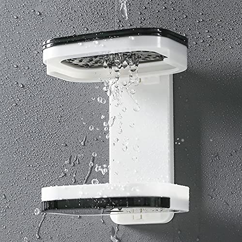 JABONERA DOBLE BANDEJA DRENAJE PARED DUCHA BAÑO TINA RONDON - 2