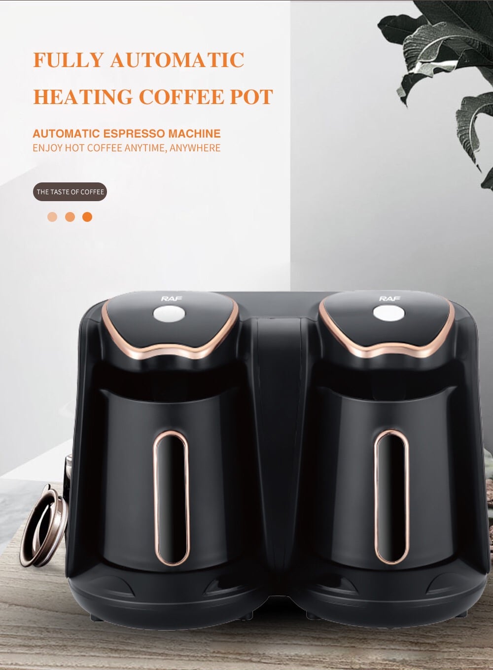 CAFETERA ELÉCTRICA PORTÁTIL HOGAR AUTOMÁTICA DOBLE RONDON - 2
