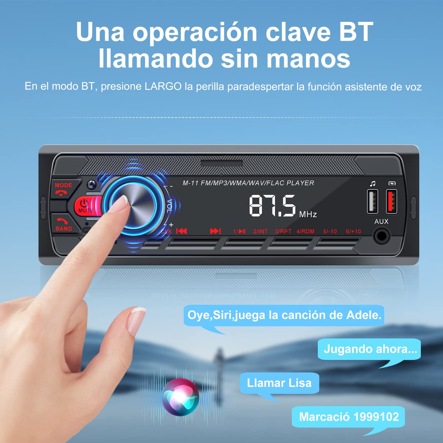REPRODUCTOR AUTOESTÉREO BLUETOOTH USB FM ANDROID AUTO RONDON - 7
