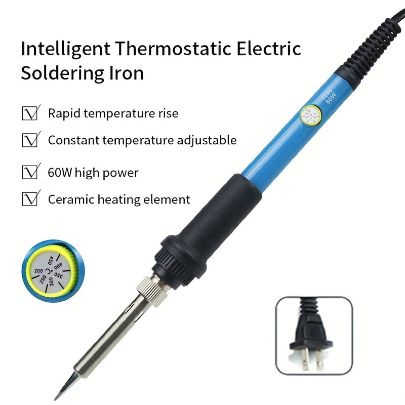 SET SOLDADOR NUEVO TEMPERATURA AJUSTABLE HERRAMIENTA RONDON - 4