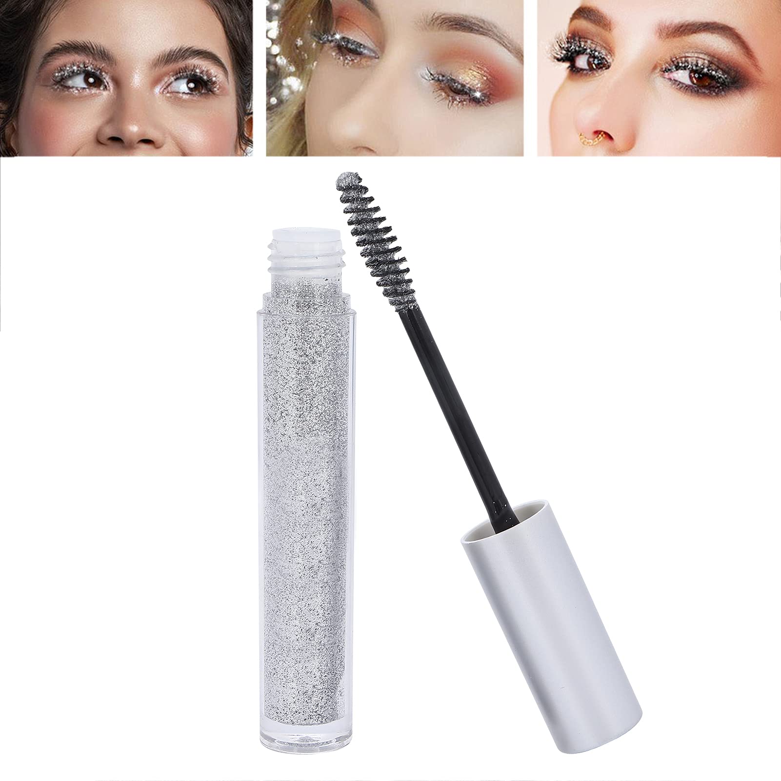 MÁSCARA PESTAÑAS BRILLANTE COLORIDAS MAQUILLAJE ROSTRO RONDON - 6