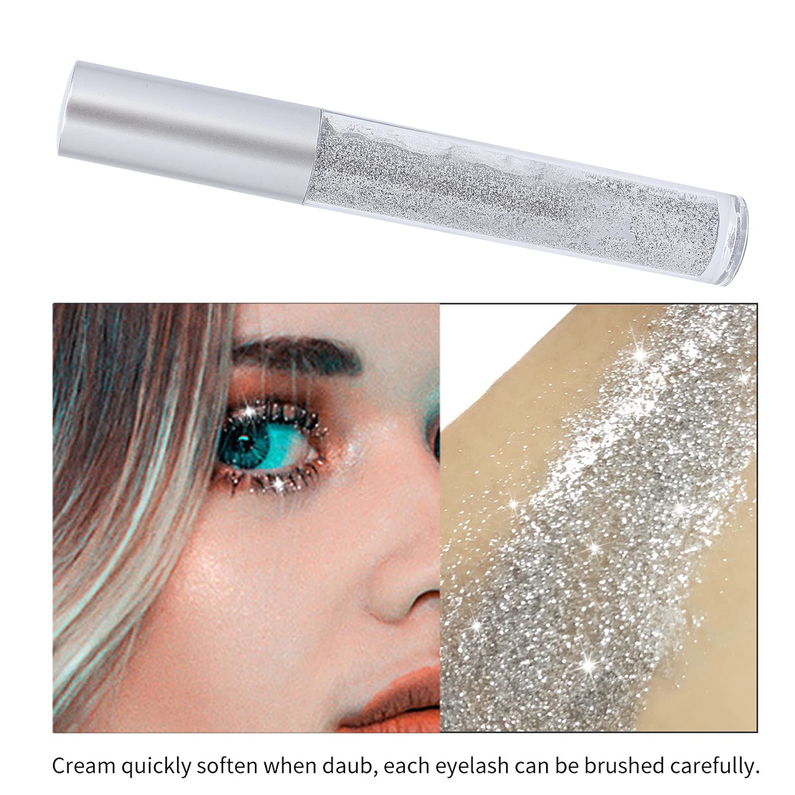 MÁSCARA PESTAÑAS BRILLANTE COLORIDAS MAQUILLAJE ROSTRO RONDON - 8