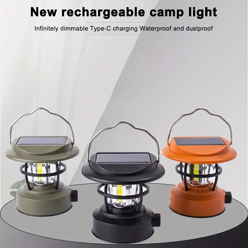 LINTERNA PORTÁTIL LUZ TIENDA CARGADA USB CAMPING RONDON - 7