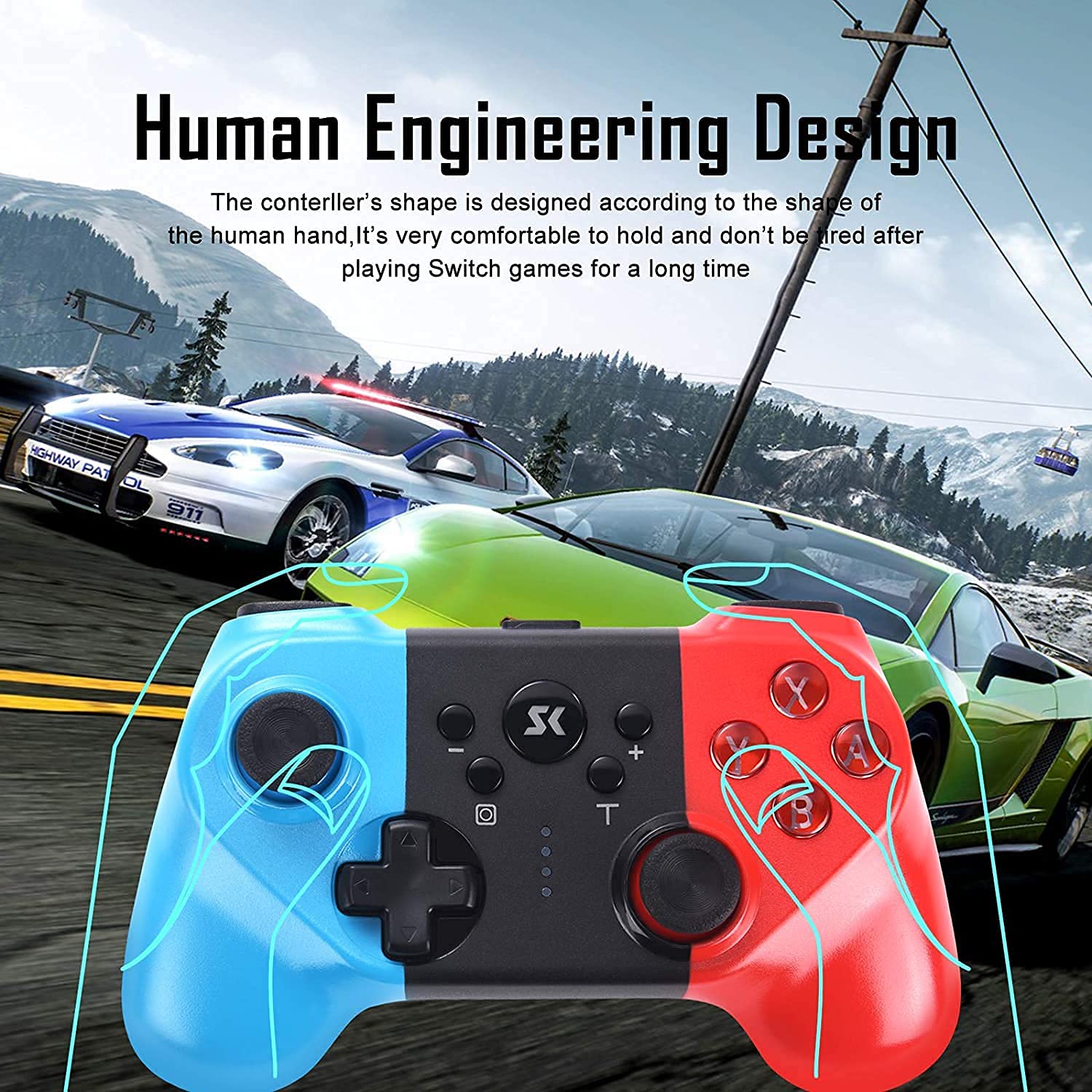 INALÁMBRICO CONTROL MANDO NINTENDO SWITCH GAMEPAD RONDON - 6