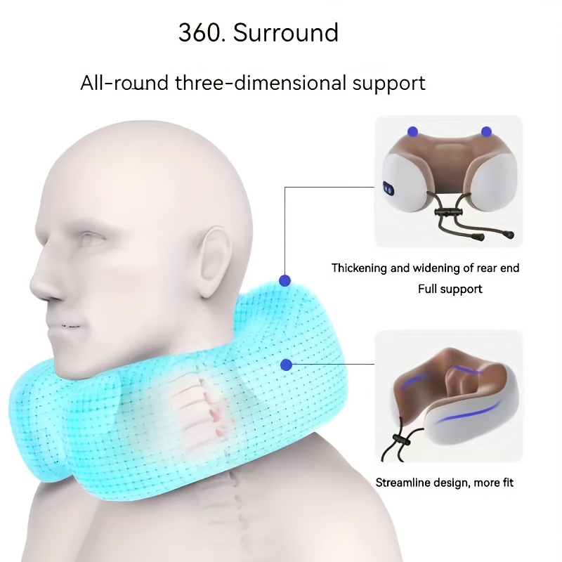 MASAJEADOR CUELLO ALMOHADA VIAJE DOLOR CERVICAL U RONDON - 3