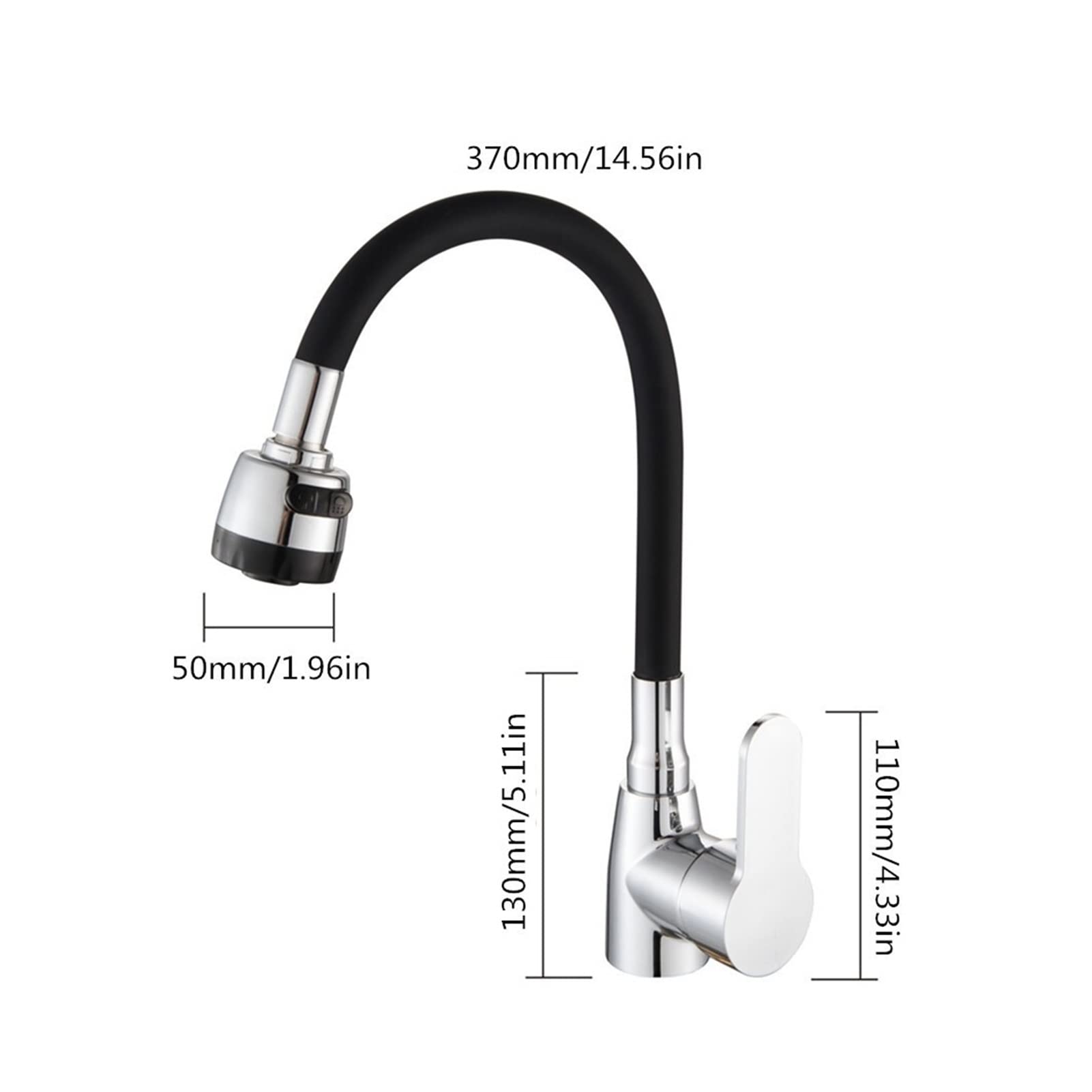 GRIFO AGUA COCINA MEZCLADOR FRÍA CALIENTE MONOMANDO RONDON - 6