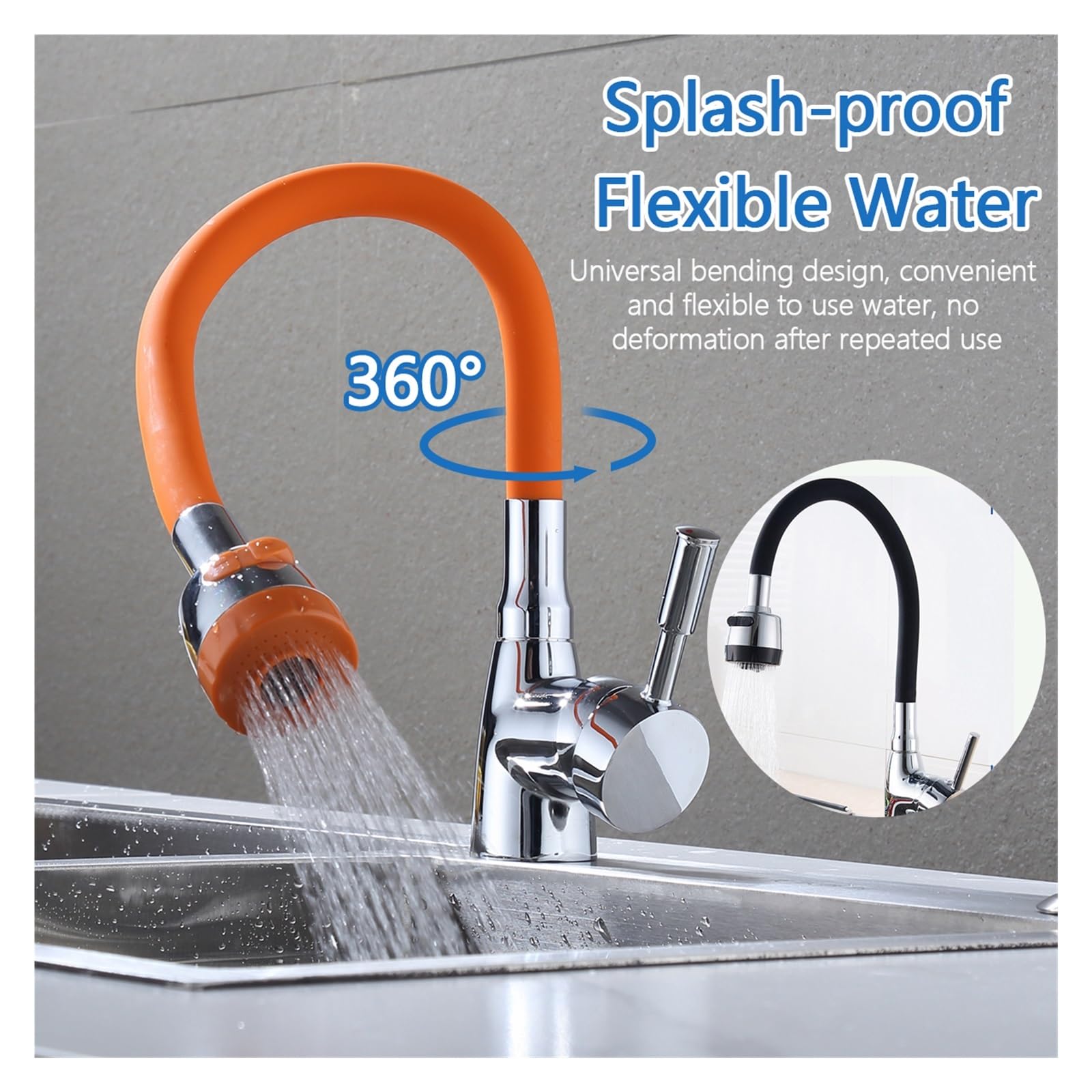 GRIFO AGUA COCINA MEZCLADOR FRÍA CALIENTE MONOMANDO RONDON - 7
