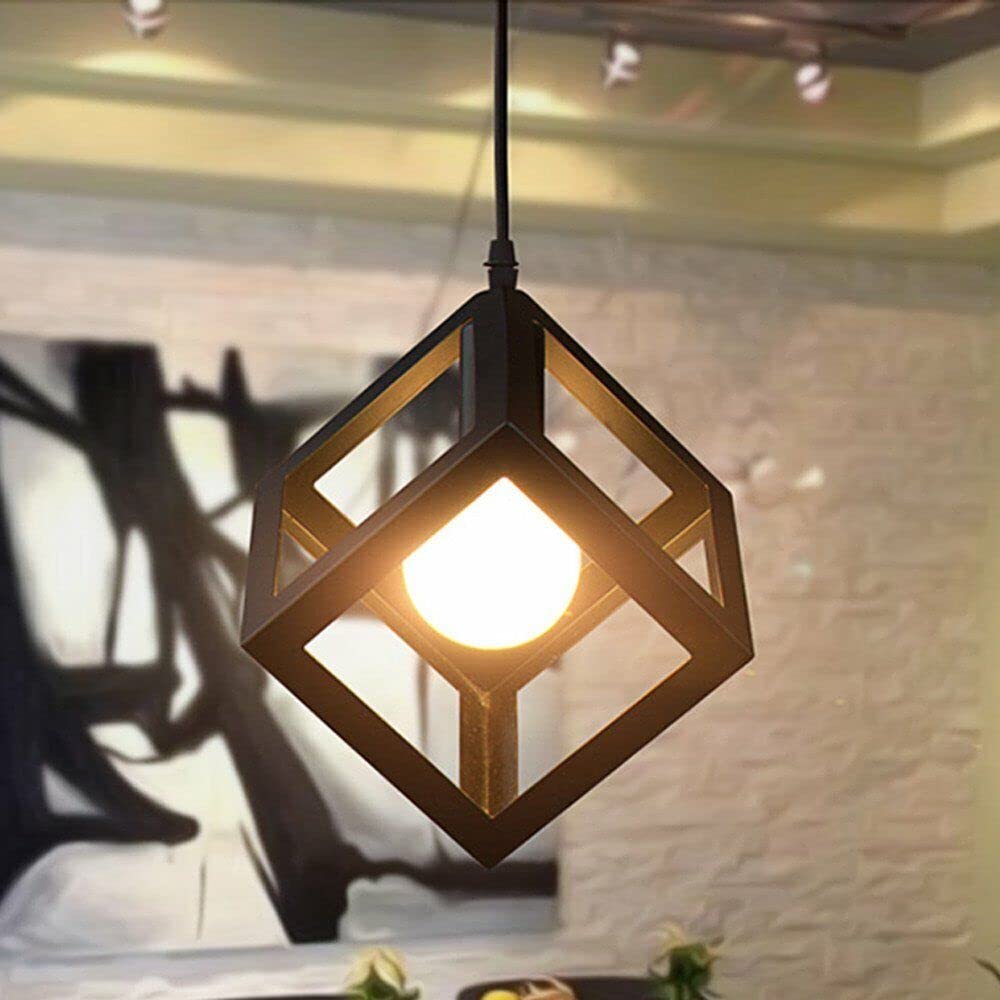 LÁMPARA COLGANTE MODERNO ELEGANTE ESTILO CUBOS VINTAGE JAULA - 8