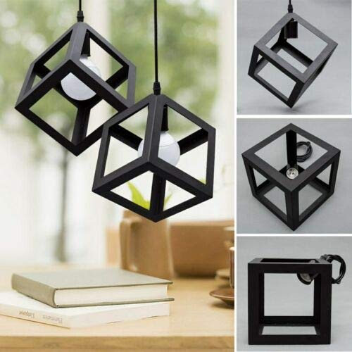 LÁMPARA COLGANTE MODERNO ELEGANTE ESTILO CUBOS VINTAGE JAULA - 9