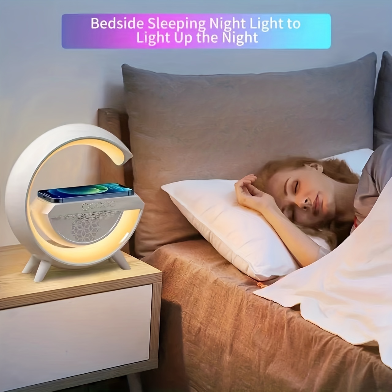 PARLANTE BLUETOOTH 115PLUS ATMÓSFERA CARGA INALÁMBRICA ALTAVOZ LUZ RONDON - 2