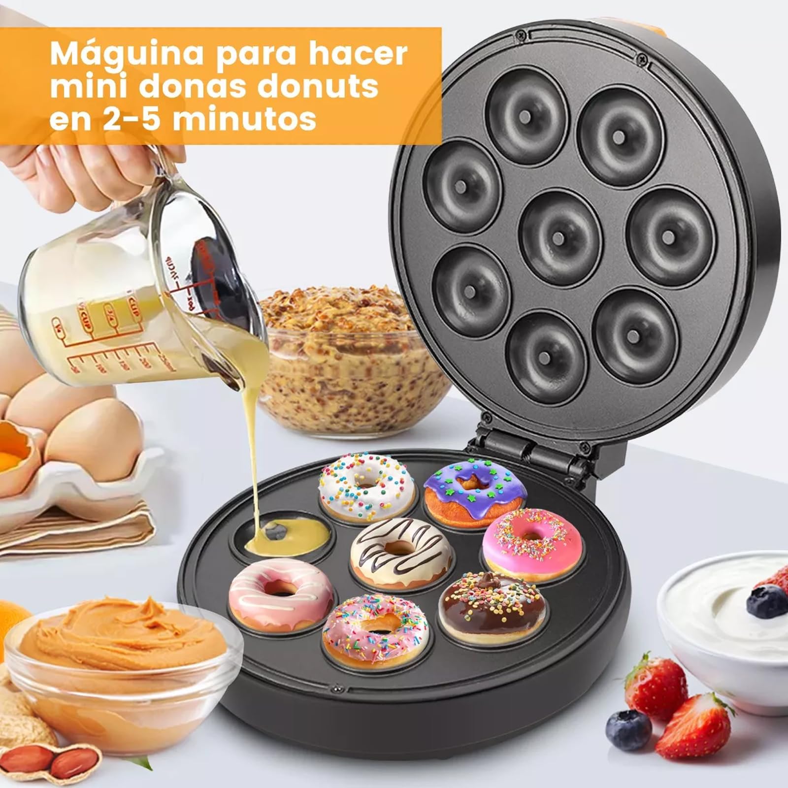 MÁQUINA DONAS AGUJERO DONUTS DOBLE CARA ANTIADHERENTE RONDON - 9
