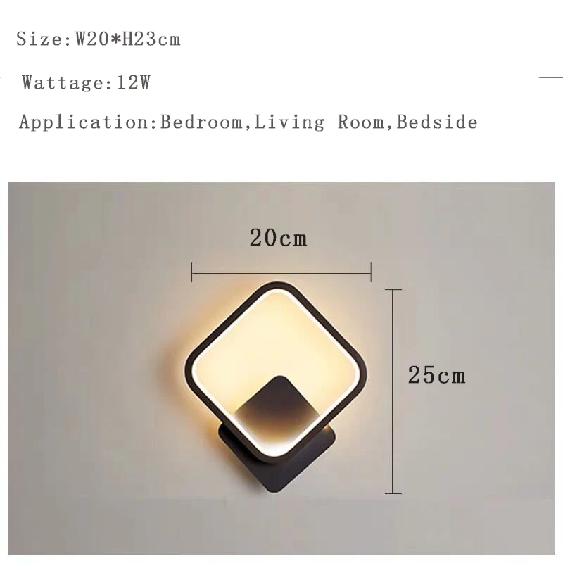 LÁMPARA PARED LED SIMPLE DORMITORIO ILUMINACIÓN RONDON - 5