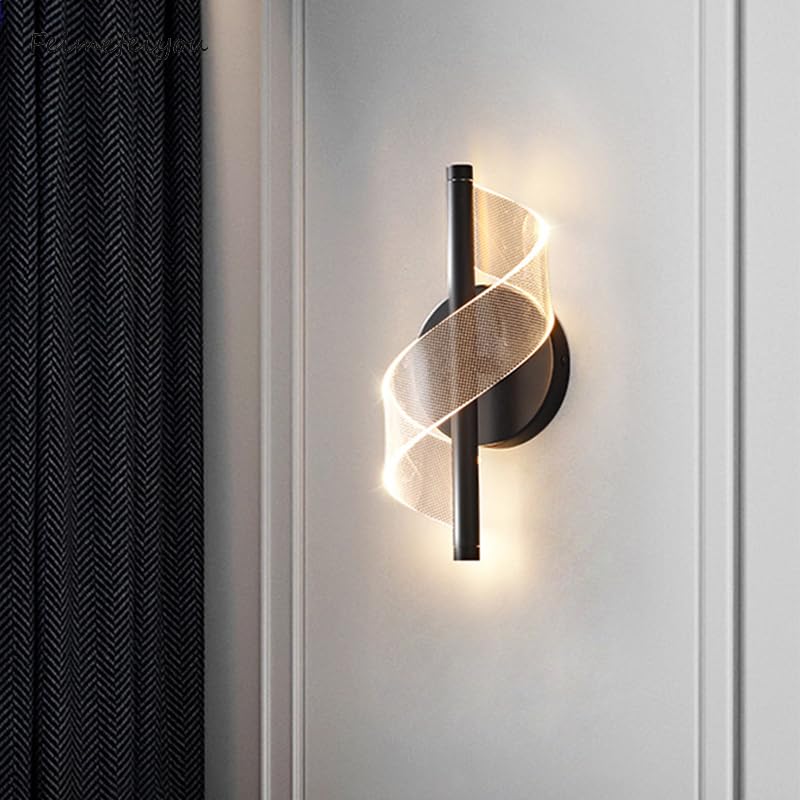LÁMPARAS APLIQUES PARED LED MODERNOS ESPIRAL ACRILICA RONDON - 1