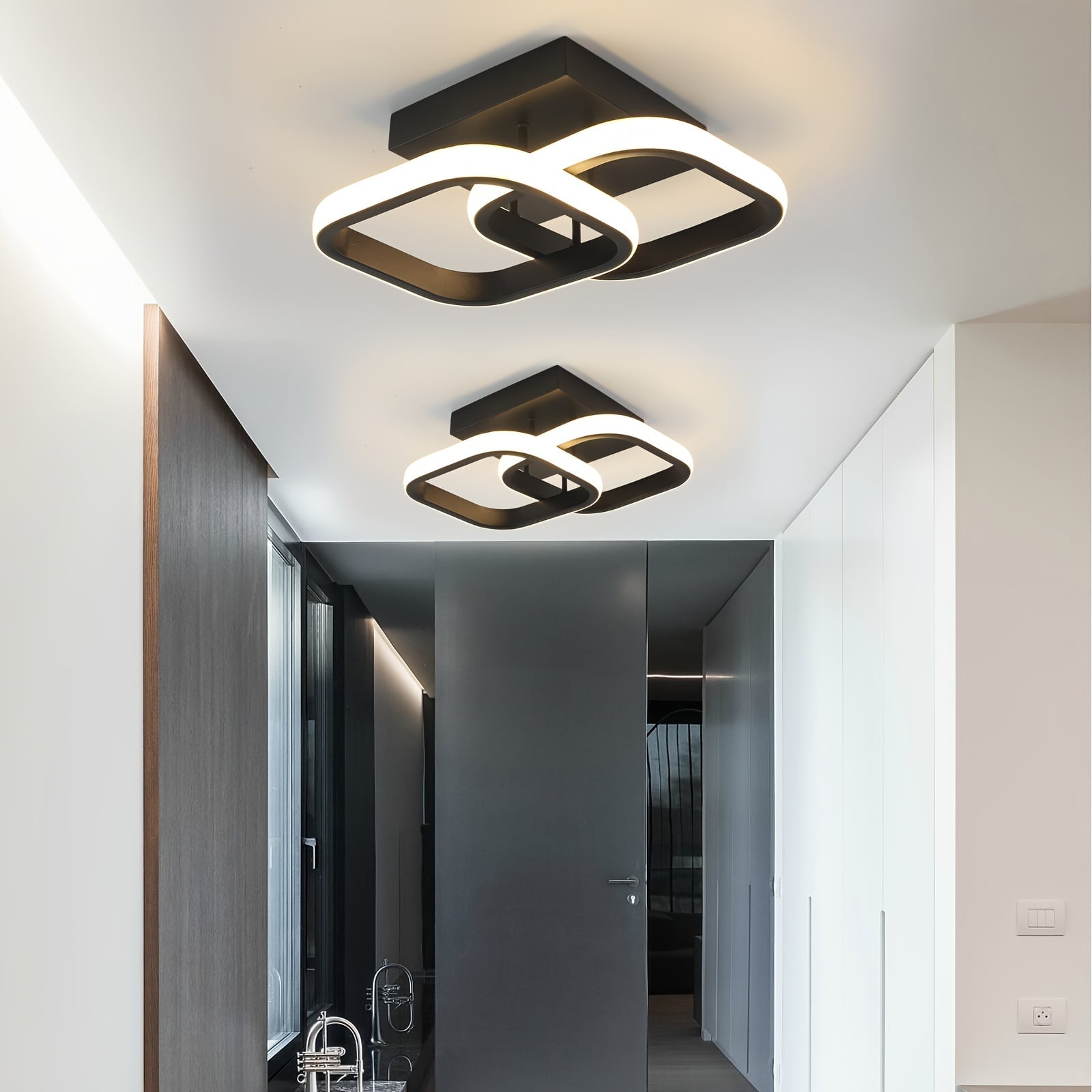 LÁMPARA TECHO CUADRADA MODERNA LED HOGAR CALIDAD RONDON - 3