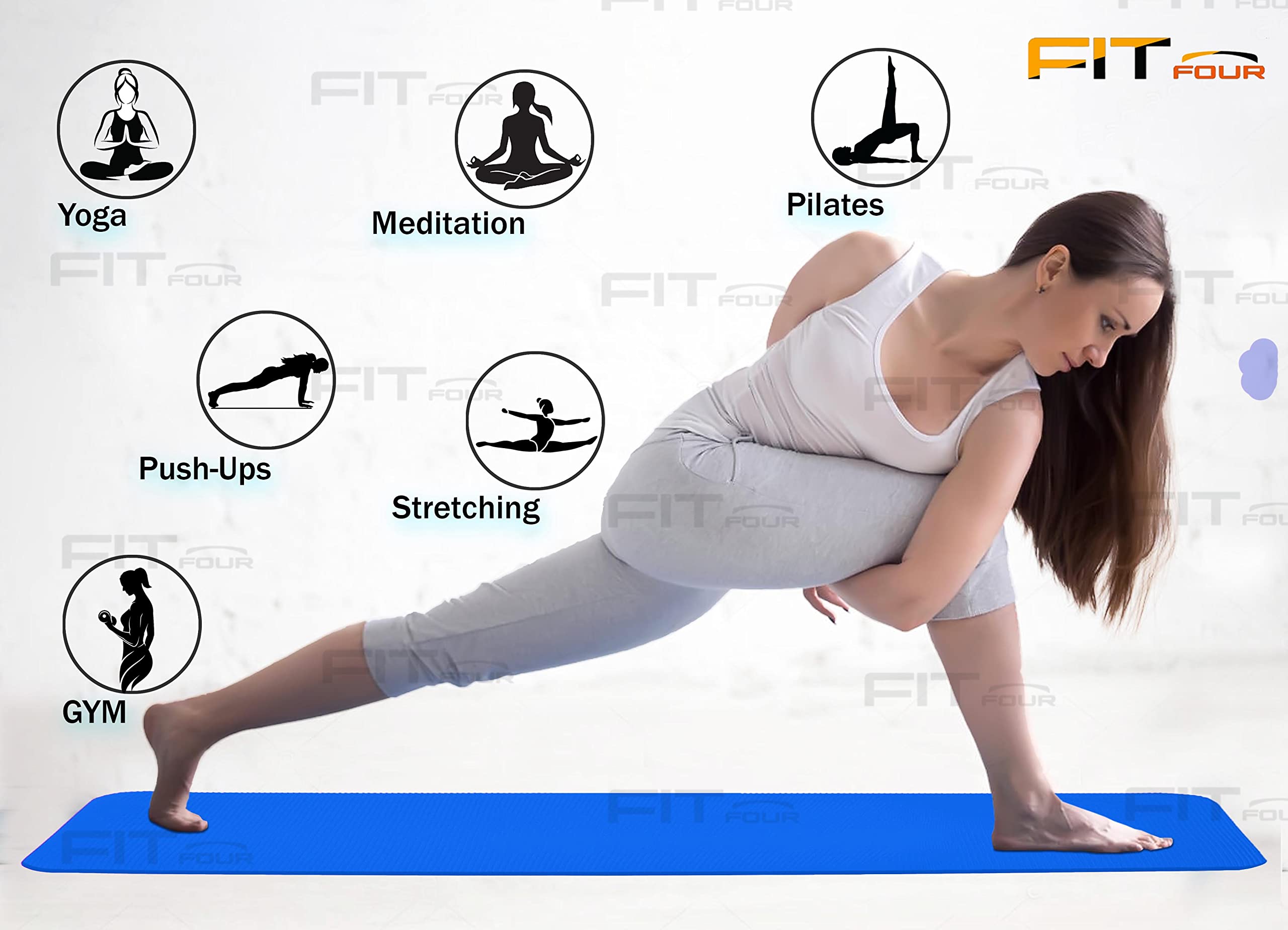TAPETE 13PM YOGA PILATES FITNESS ANTIDERRAPANTE EQUIPO RONDON - 4