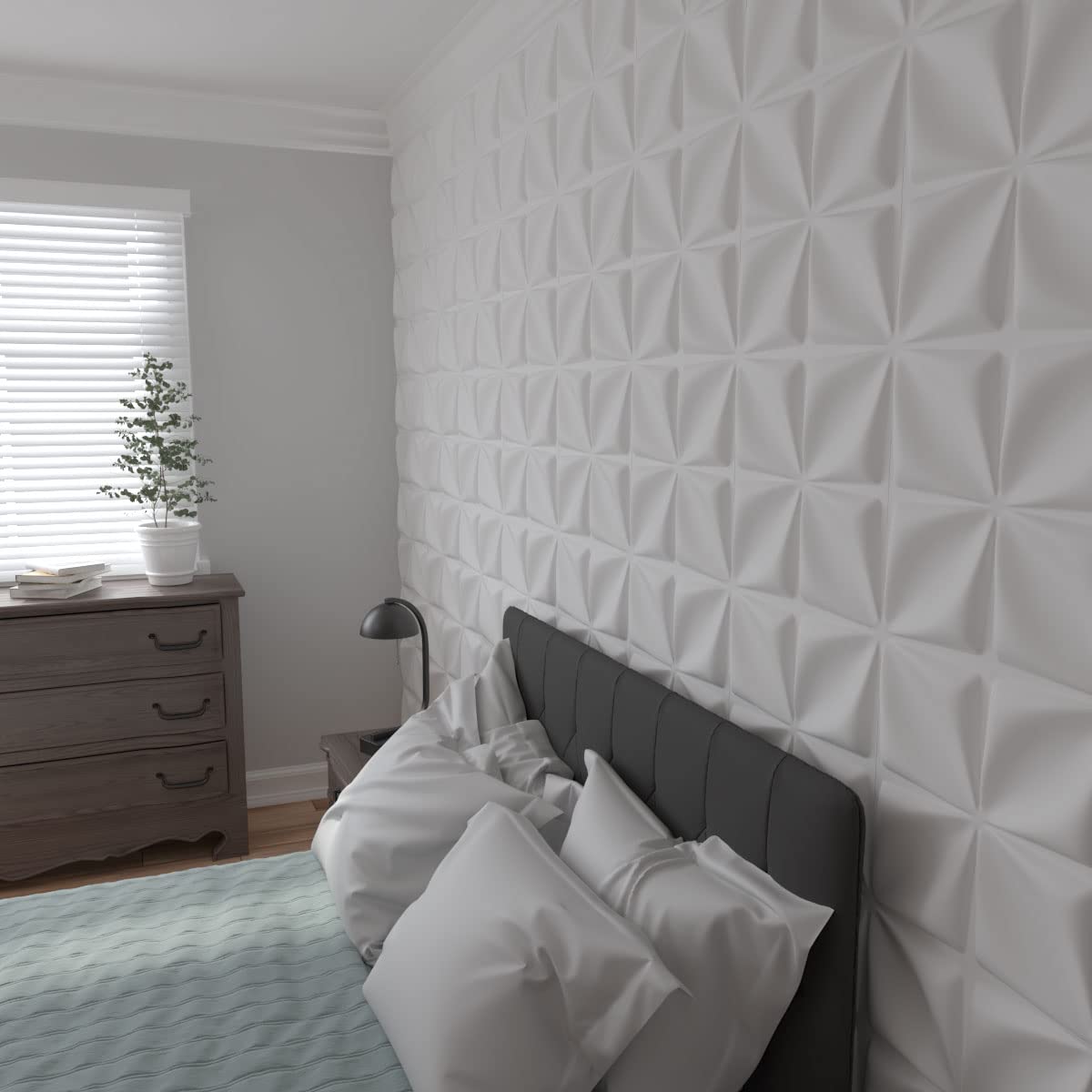 PANEL DE PARED 13PM NUEVO PLACAS DIAMANTE EUROPEO 3D PAPEL IMPERMEABLE RONDON - 4
