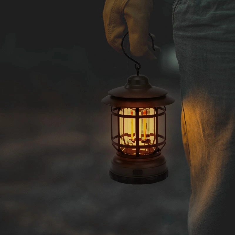 LUZ LED 1/4 DE LUZ & DISEÑO NUEVO RETRO CAMPAÑA VINTAGE CAMPING USB PORTATIL RONDON - 1