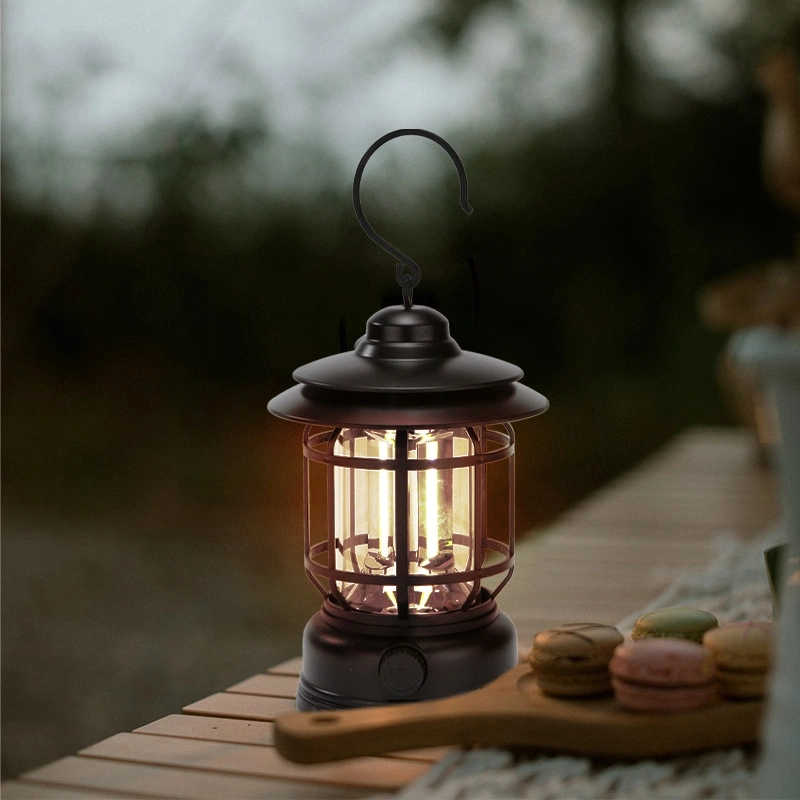 LUZ LED 1/4 DE LUZ & DISEÑO NUEVO RETRO CAMPAÑA VINTAGE CAMPING USB PORTATIL RONDON - 5