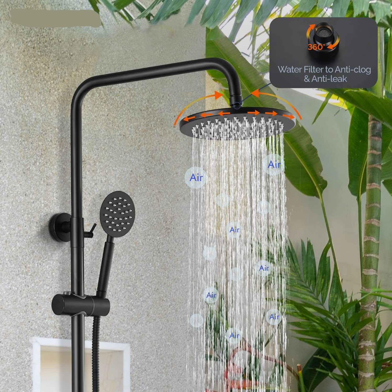 COLUMNA DUCHA 1/4 DE LUZ & DISEÑO NUEVO HOGAR BAÑO AGUA LLAVE EXCELENTE CALIDAD RONDON - 6