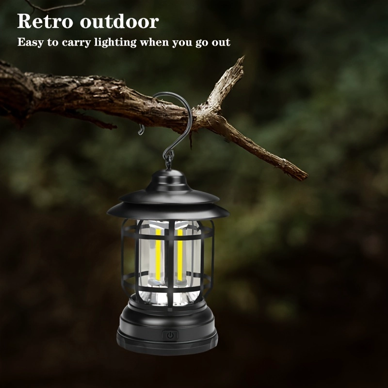 LÁMPARA LED 1/4 DE LUZ & DISEÑO NUEVO QUEROSENO ACAMPAR AA USB CAMPING EXTERIOR RONDON - 4
