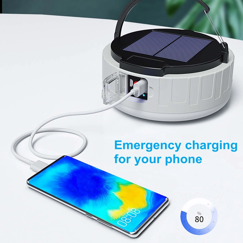LÁMPARA LED 1/4 DE LUZ & DISEÑO NUEVO CAMPAMENTO SOLAR USB RECARGABLE PORTATIL RONDON - 4